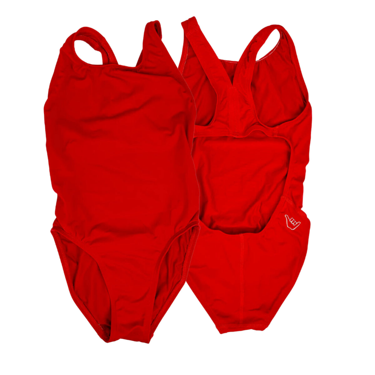 Junior Guard One Piece Wide Strap Training Red Swimsuit Jr Guards
