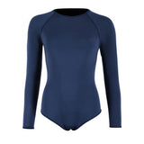 Womens JG 1-Piece Long Sleeve Swimsuit Navy (not for youth!)