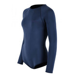 Womens JG 1-Piece Long Sleeve Swimsuit Navy (not for youth!)