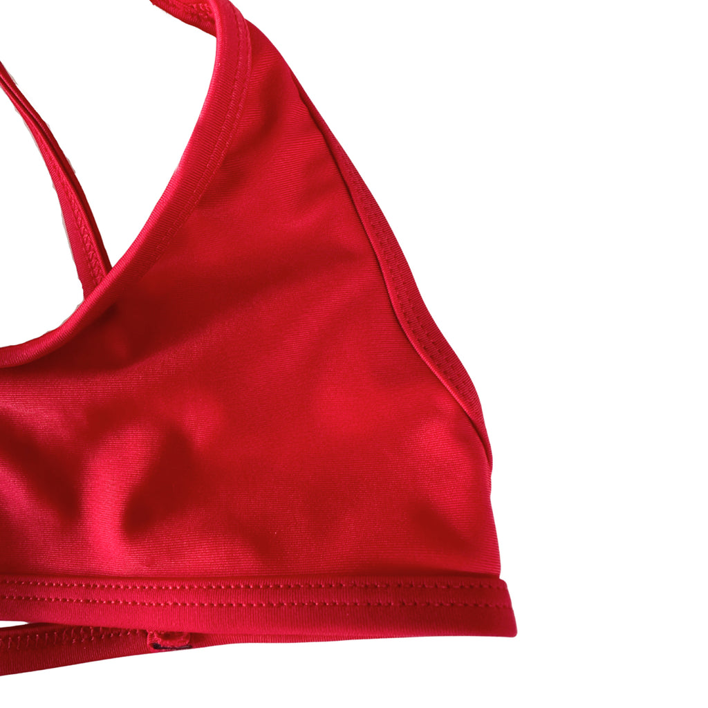 Girls TS Crossback Red Bikini Top-Size Red