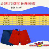 Girls Junior Guard Shortie Shorts Navy & Red-XS-L