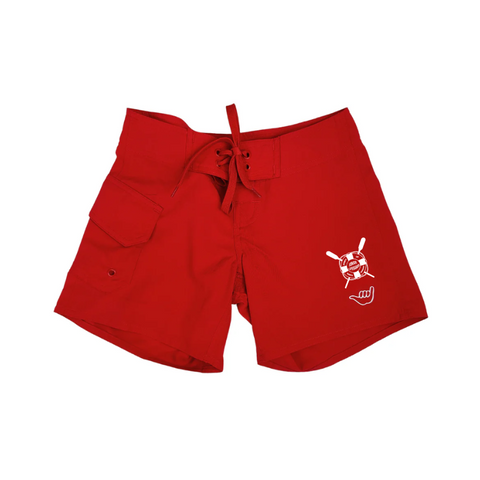 COUNTY Santa Barbara Girls Shortie Pocket Shorts-RED