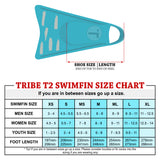 Tribe T2 Swimfins- Great sizes for kids, juniors & women