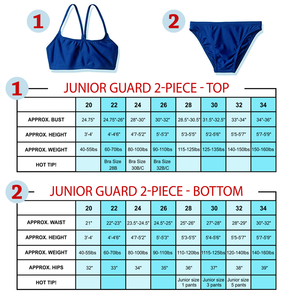Junior Guard 2-Piece THIN Strap Swimsuit Navy (READ SIZING)