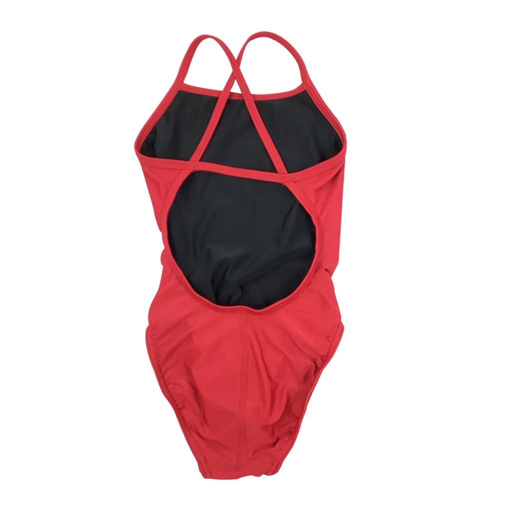 Girls TS Crossback Red One Piece Bathing Suit