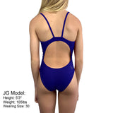 Junior Guard 1-Piece THIN strap Swimsuit Navy (READ SIZING)