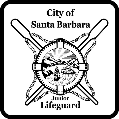 Santa Barbara Jr. Guards BW Sticker - 3.7x3.7