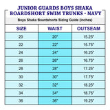 Junior Guards Boys Shaka Navy Boardshort Swim Trunks