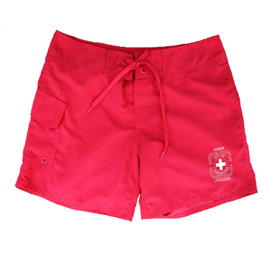 Carpinteria Girls Junior TS Red Board Short Trunks