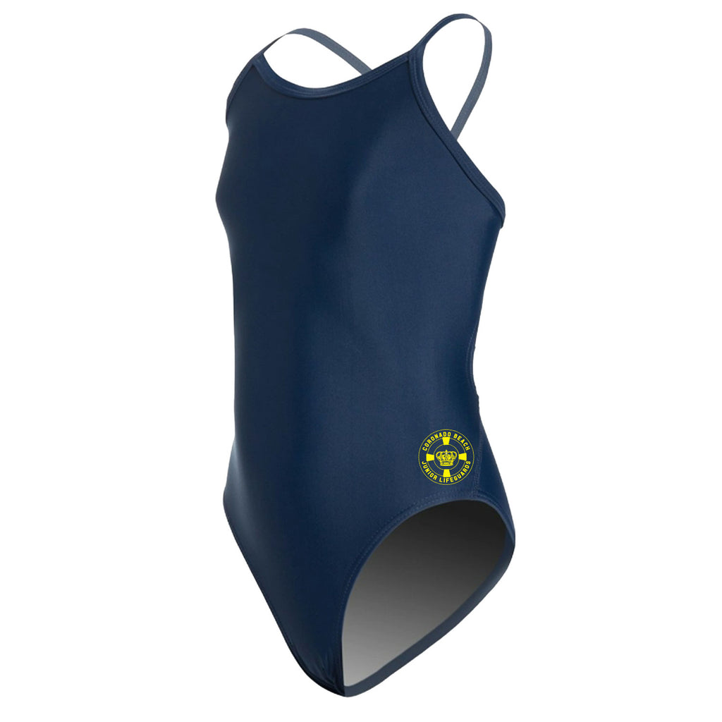 Coronado JG 1-Piece THIN strap Swimsuit Navy (READ SIZING)