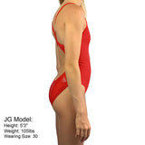 JG 1-Piece THIN strap Swimsuit Navy,Red,R.Blue (READ SIZING)